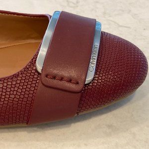 NWT Calvin Klein Oneta Ballet Flat in Red 8.5M
